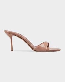 Lidia 70MM Patent Leather Mules at Neiman Marcus